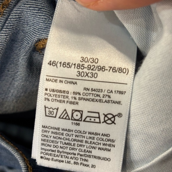 GAP Medium Wash Men’s Slim Jeans 30x30 - Picture 7 of 7